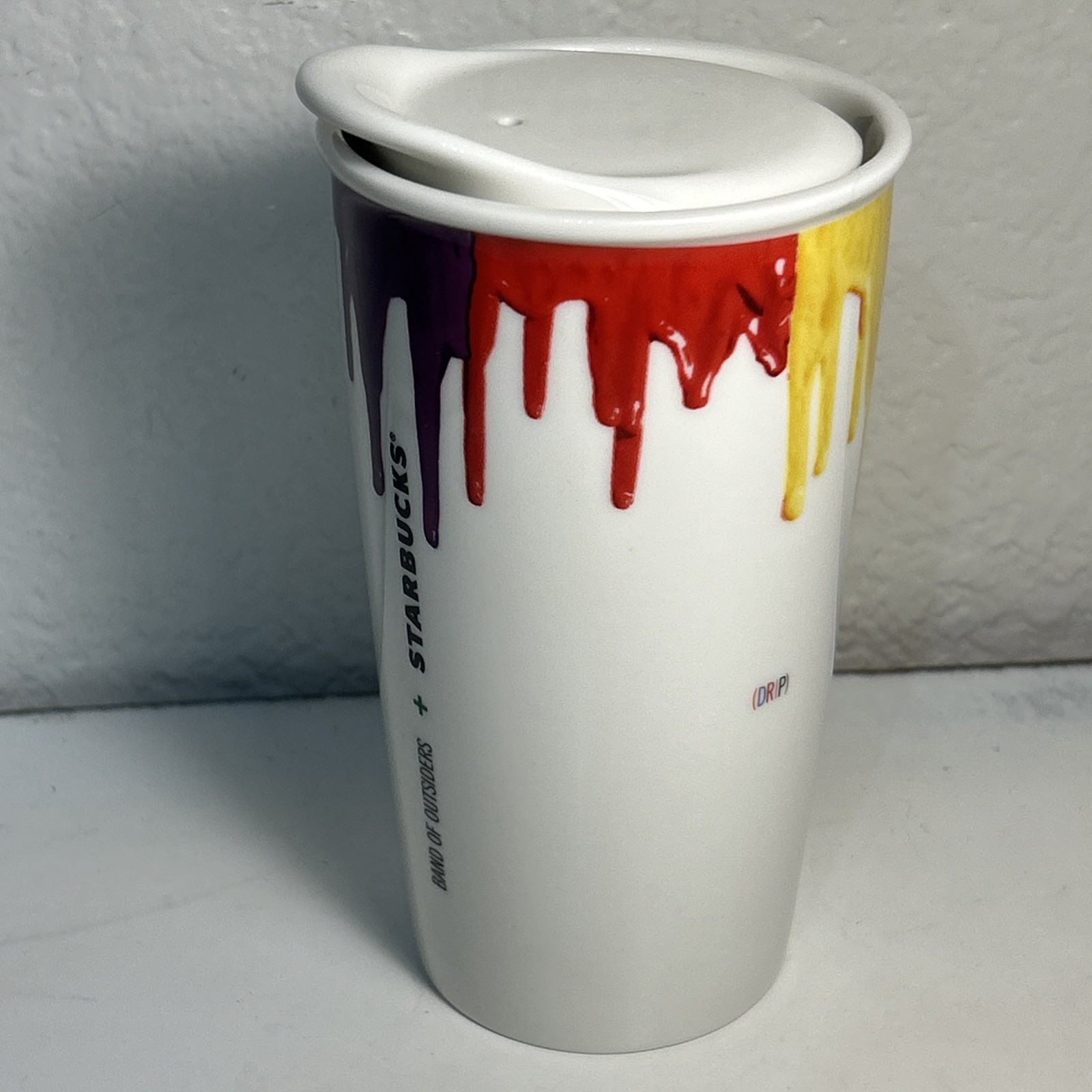 Starbucks 2014 -Multi Color DRIP Tumbler -Band Of Outsiders 12 Oz. With Lid (d7