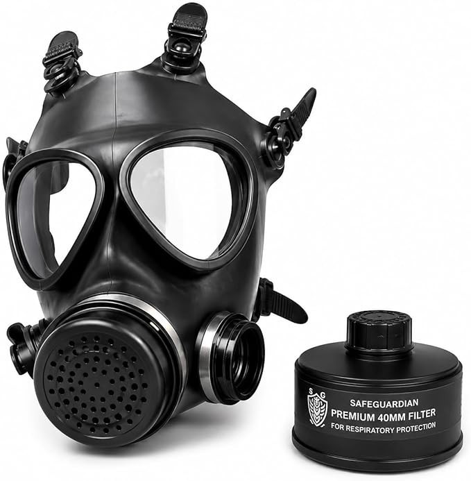 CBRN Gas Mask with NBC Filter – Full Face Respirator Chemical, Biological