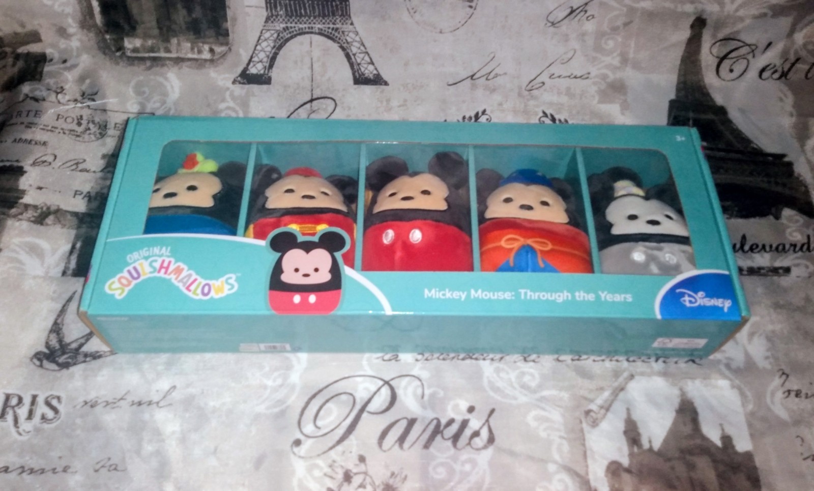 SQUISHMALLOWS DISNEY MICKEY MOUSE “Through The Years” Box Set of 5 RARE NIB❤️💙
