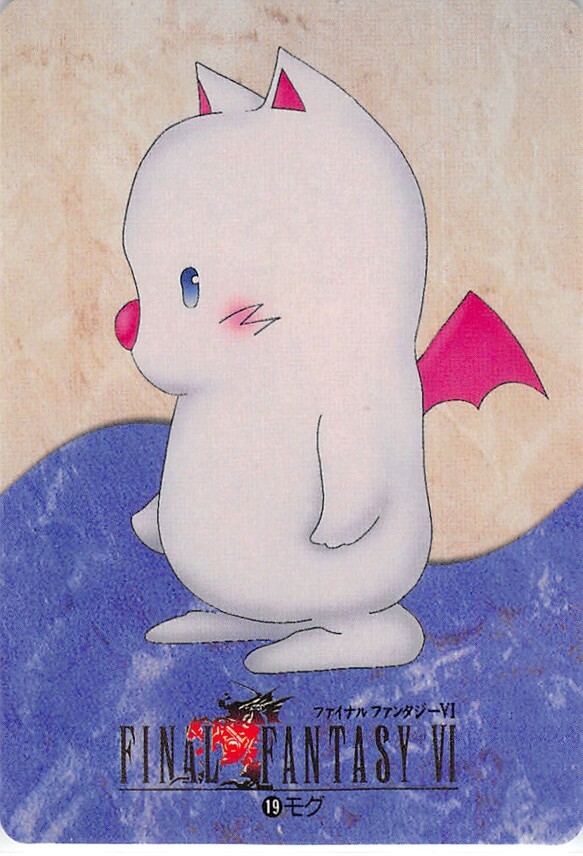 Final Fantasy 6 VI Trading Card Carddass 19 Normal Part 1 Mog (Moogle)
