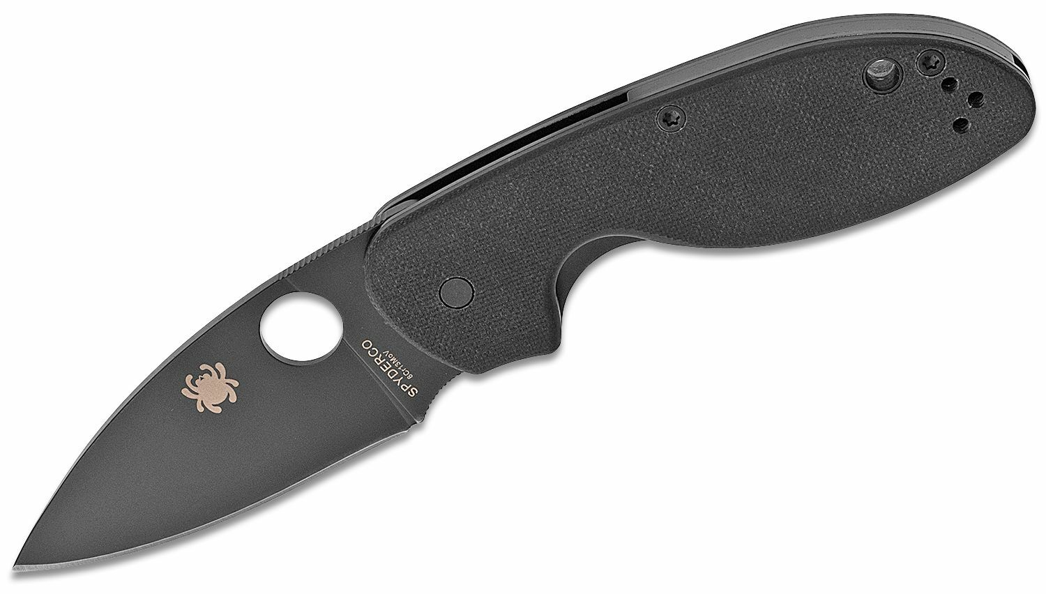 Spyderco Knife Efficient Black G10 Black Blade 8Cr13MoV C216GPBBK