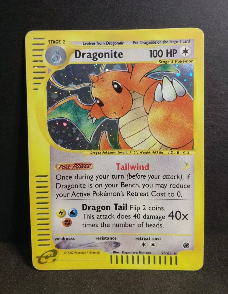 Dragonite Holo 9/165 – Expedition Base Set e-Reader WOTC 2002 Rare Pokemon Card