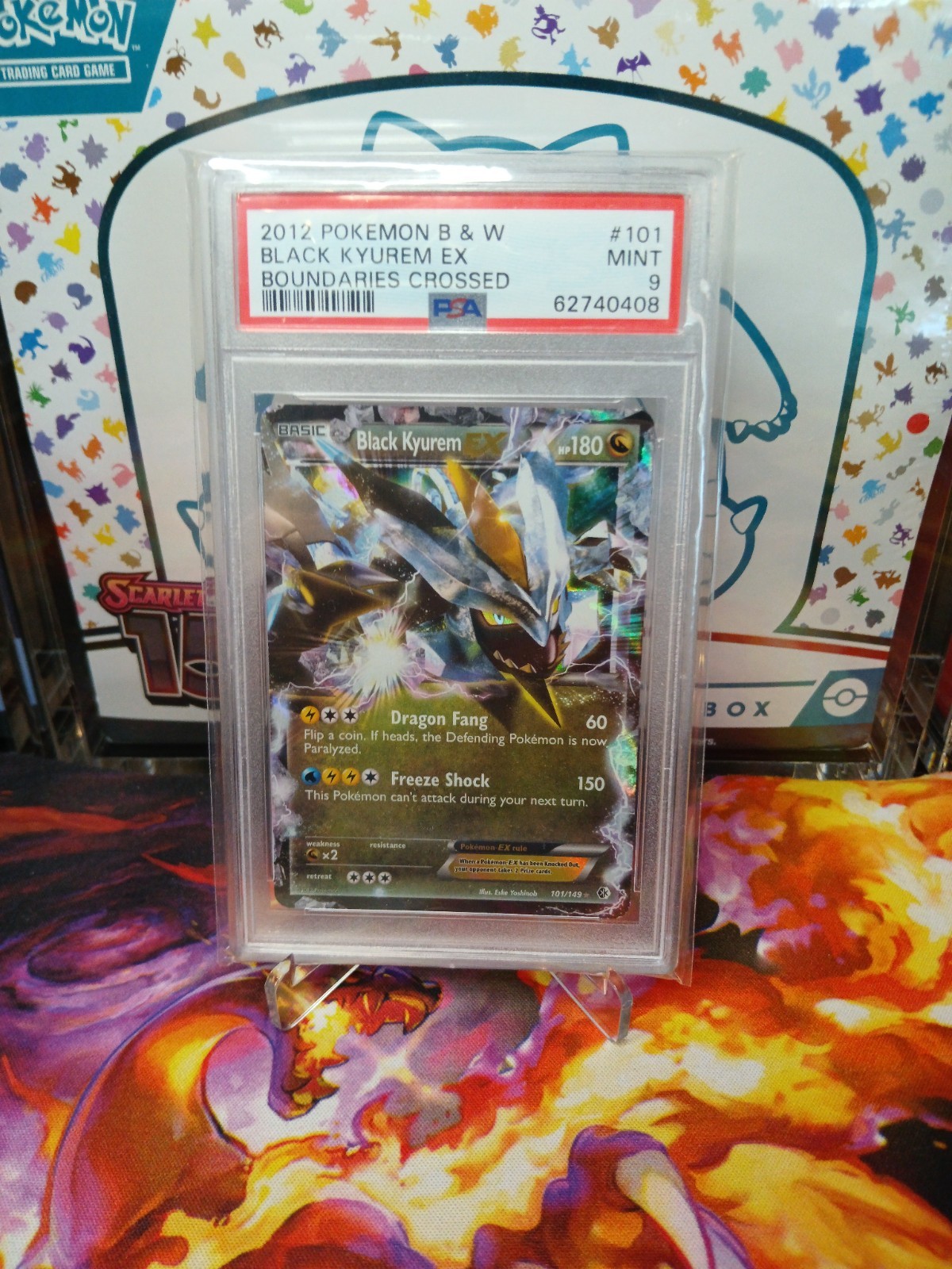 Pokémon TCG Black Kyurem EX Legendary Treasures 100/113 Holo B&W PSA 9 MINT