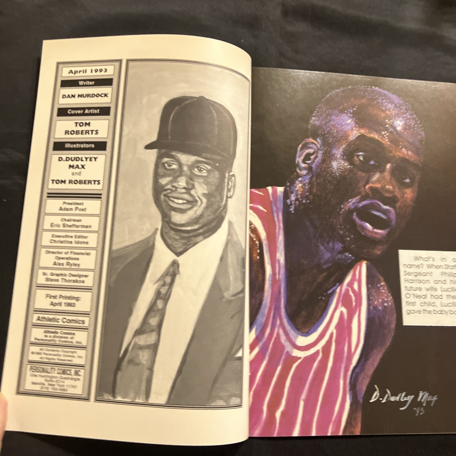 🏀ATHLETIC COMICS PRESENT SHAQUILLE ONEIL #1 COMIC BOOK VF/NM As Pictures ⚾️