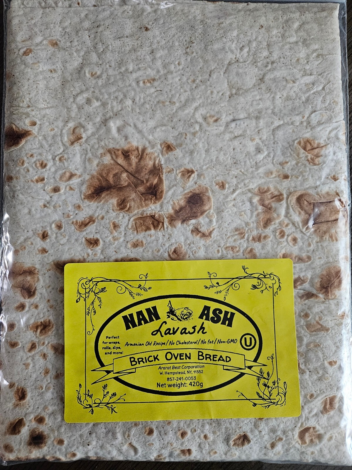 Armenian Lavash bread, kosher certified, 420g, Pack of 4, 3 pieces on each.