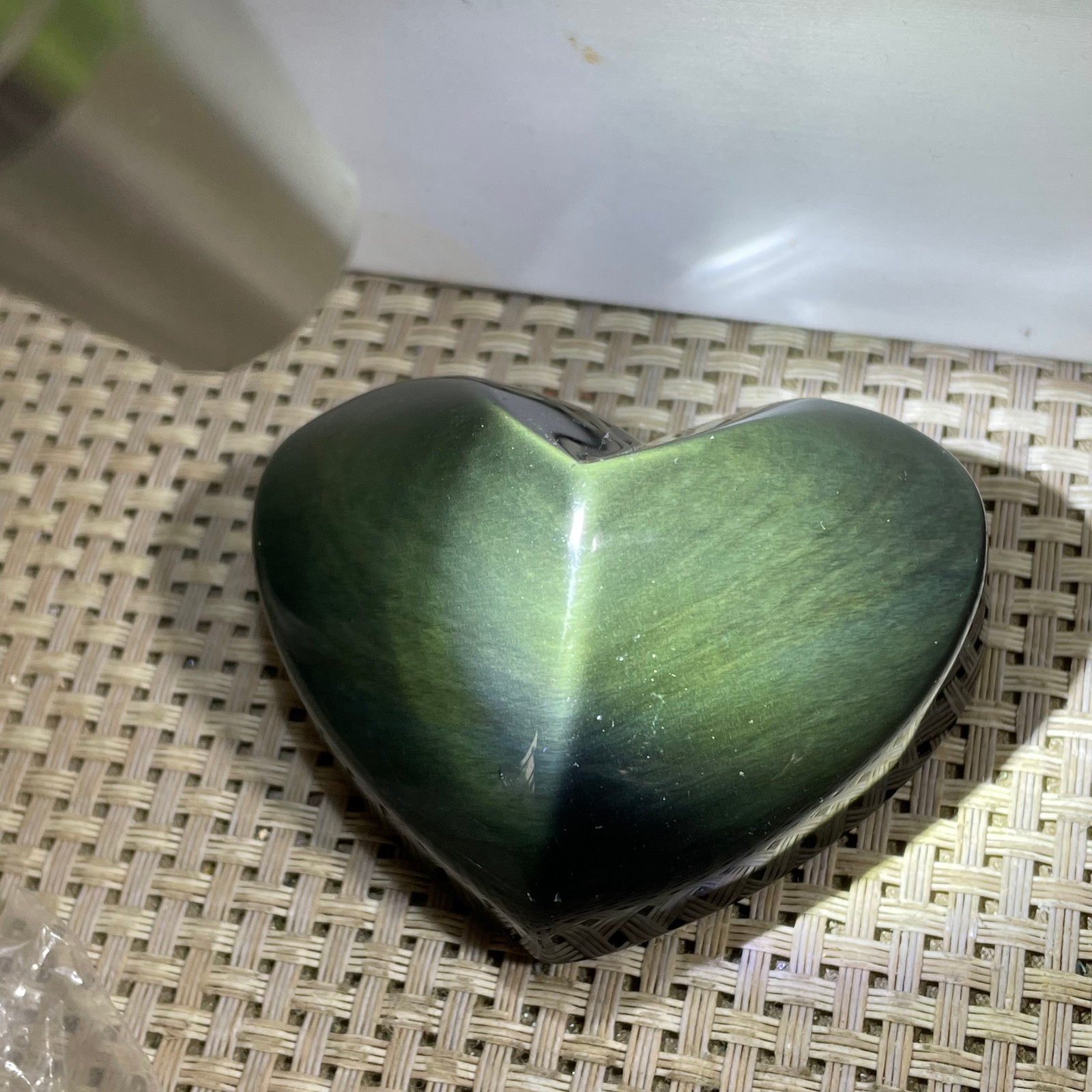 150g Natural Rainbow Natural Rainbow Obsidian Polish Shimmering Iridescent Stone