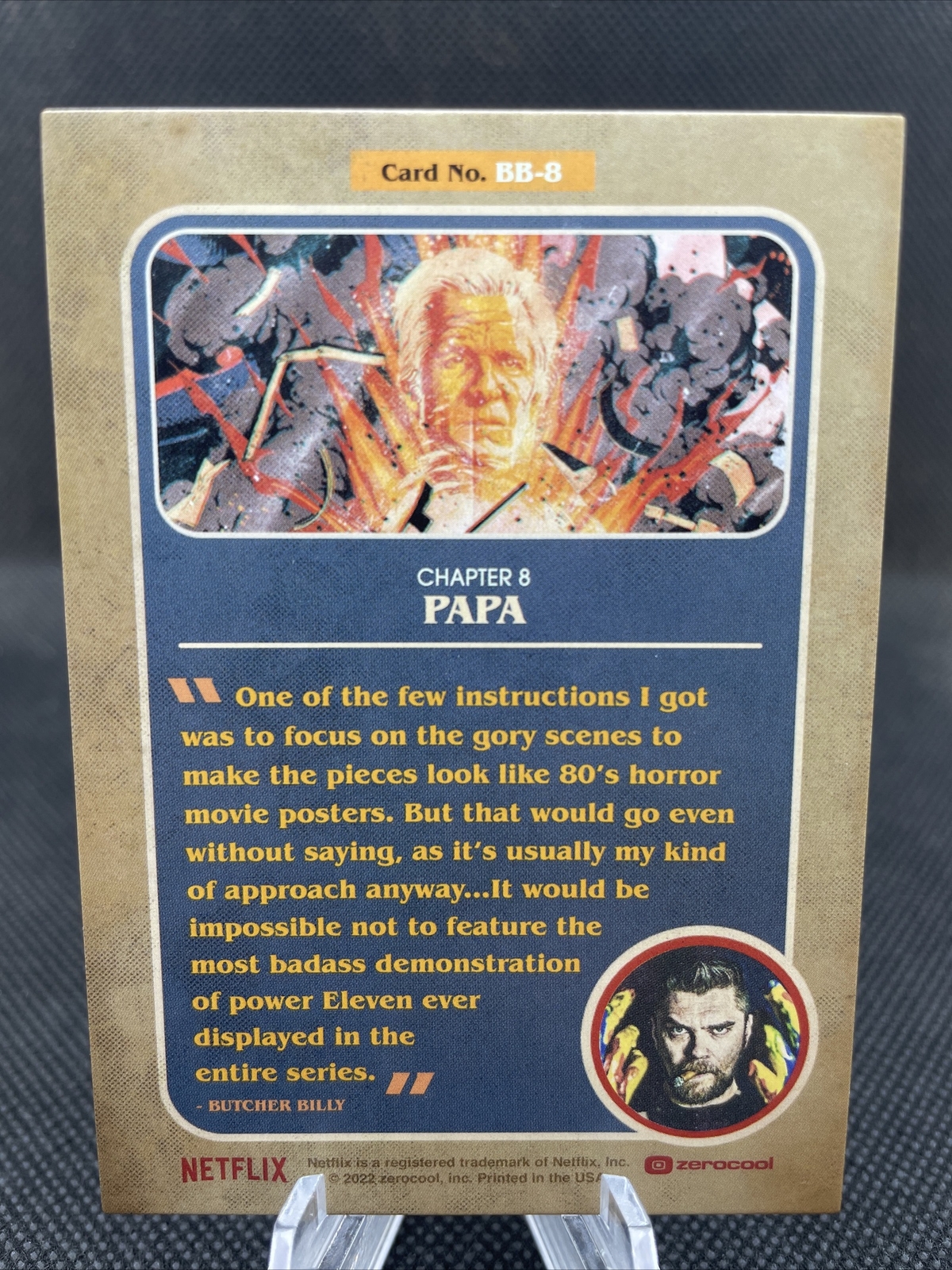 2023 Stranger Things 4 zerocool Butcher Billy Papa #BB-8 Base Card