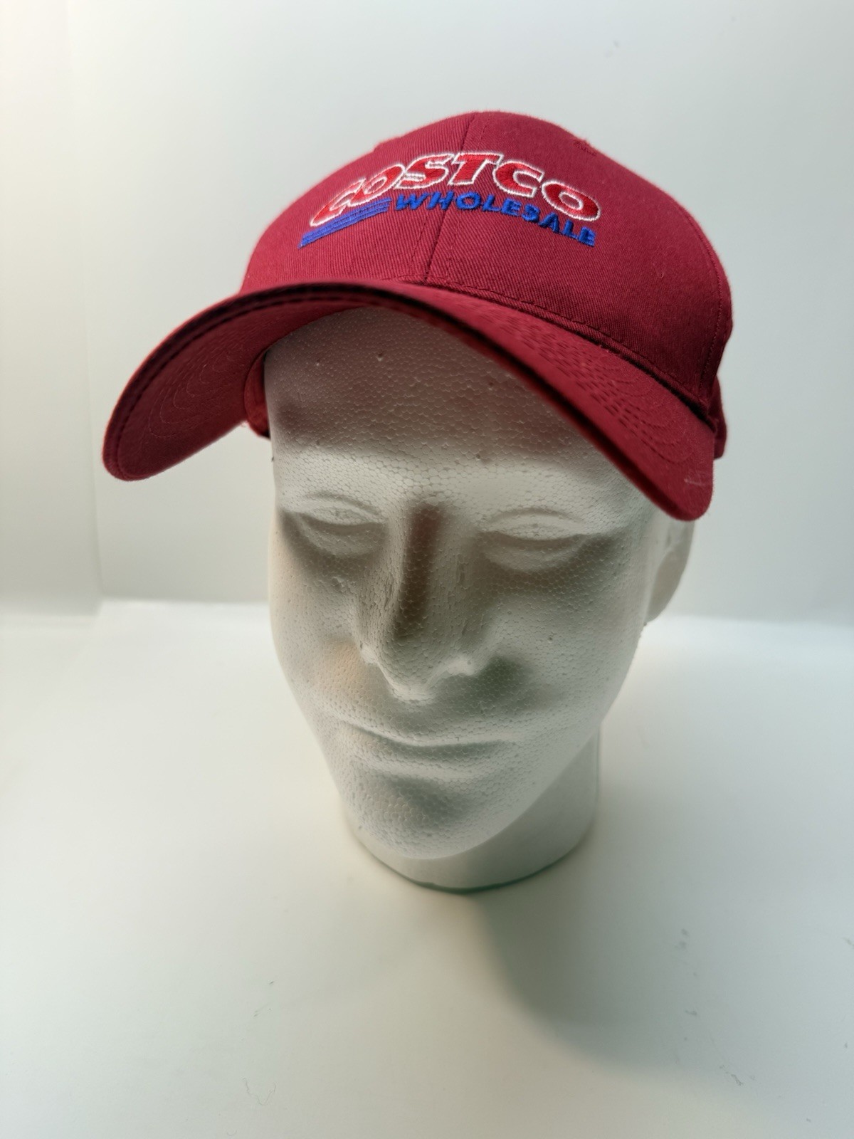 Vintage Costco Wholesale Red Embroidered Adjustable Baseball Cap Hat
