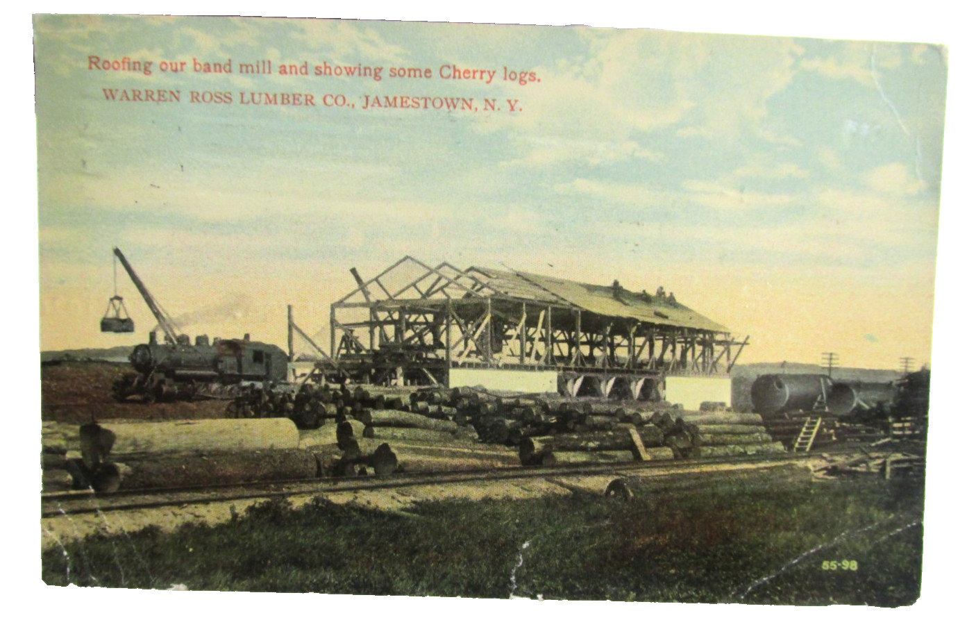 1914 JAMESTOWN NEW YORK Advertising Postcard to HEYWOOD WAKEFIELD Furniture Co