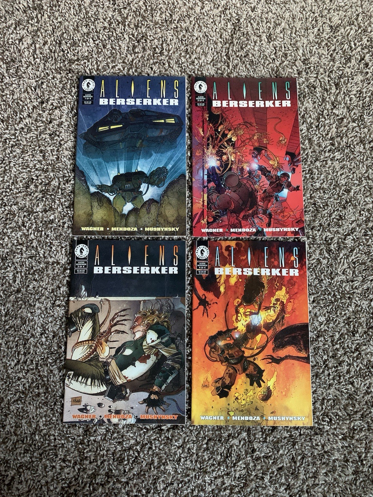 ALIENS BERSERKER 1-4 Full Run Set Dark Horse DC Predator Movie SciFi Horror