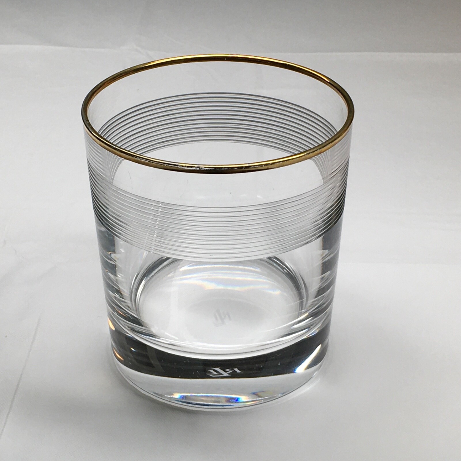 Ralph Lauren Crystal Navigator Gold Old Fashioned Whiskey Glass 3.75″ Tall – VTG