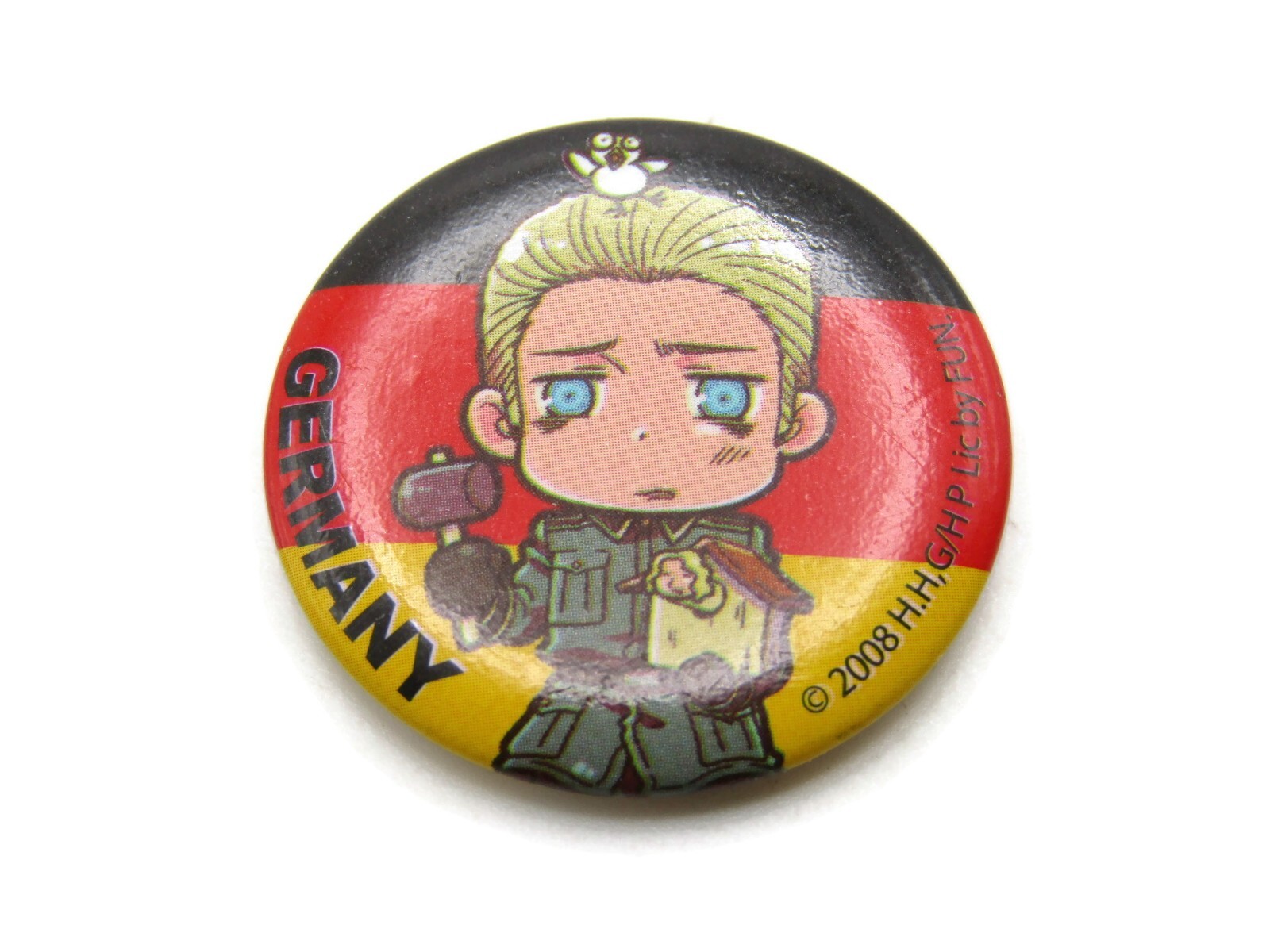 Hetalia Axis Powers Germany Chibi Anime Pinback Button 2008 Funimation Official
