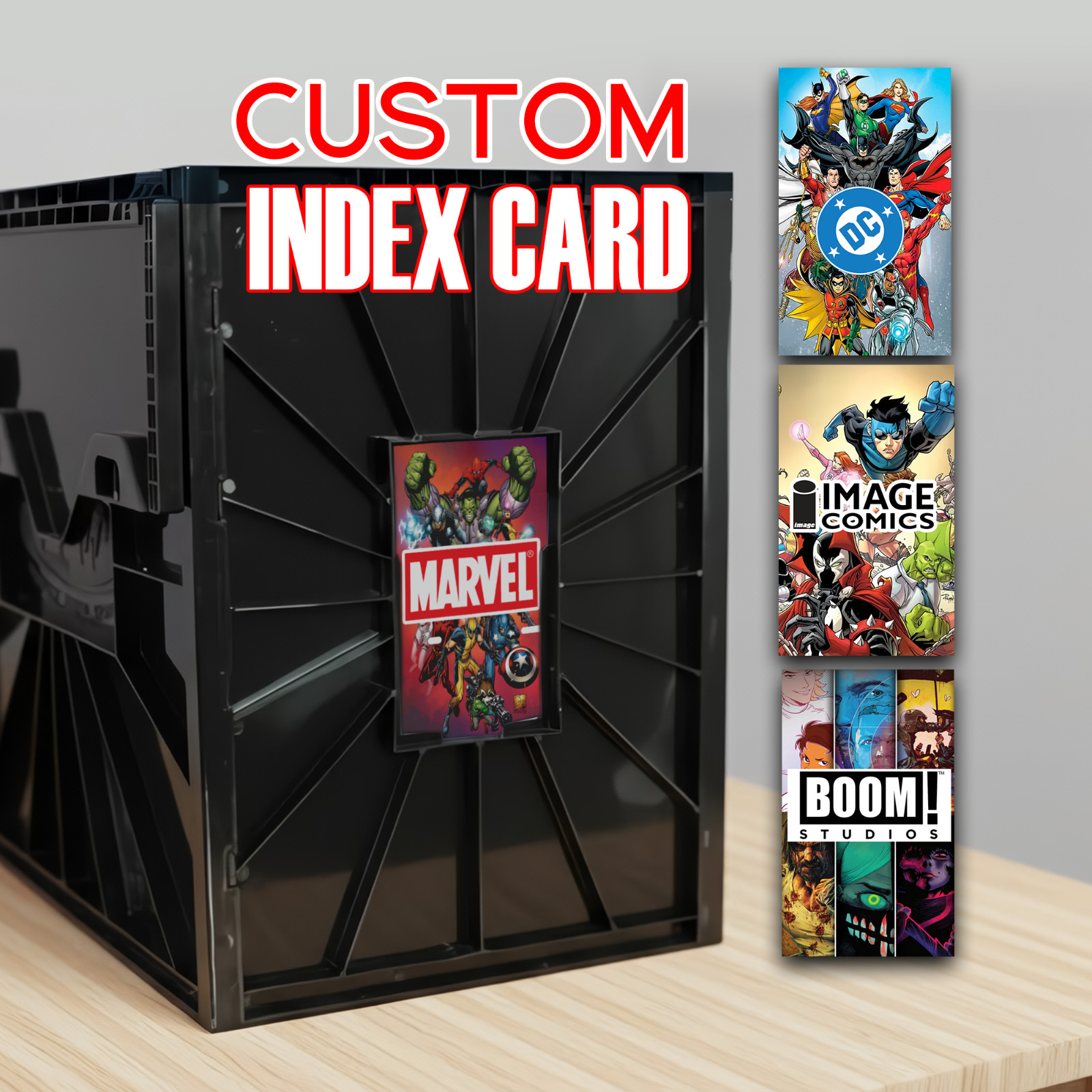 Custom Index Cards for BCW Short Comic Book Bin, Card Labels for Books Storage