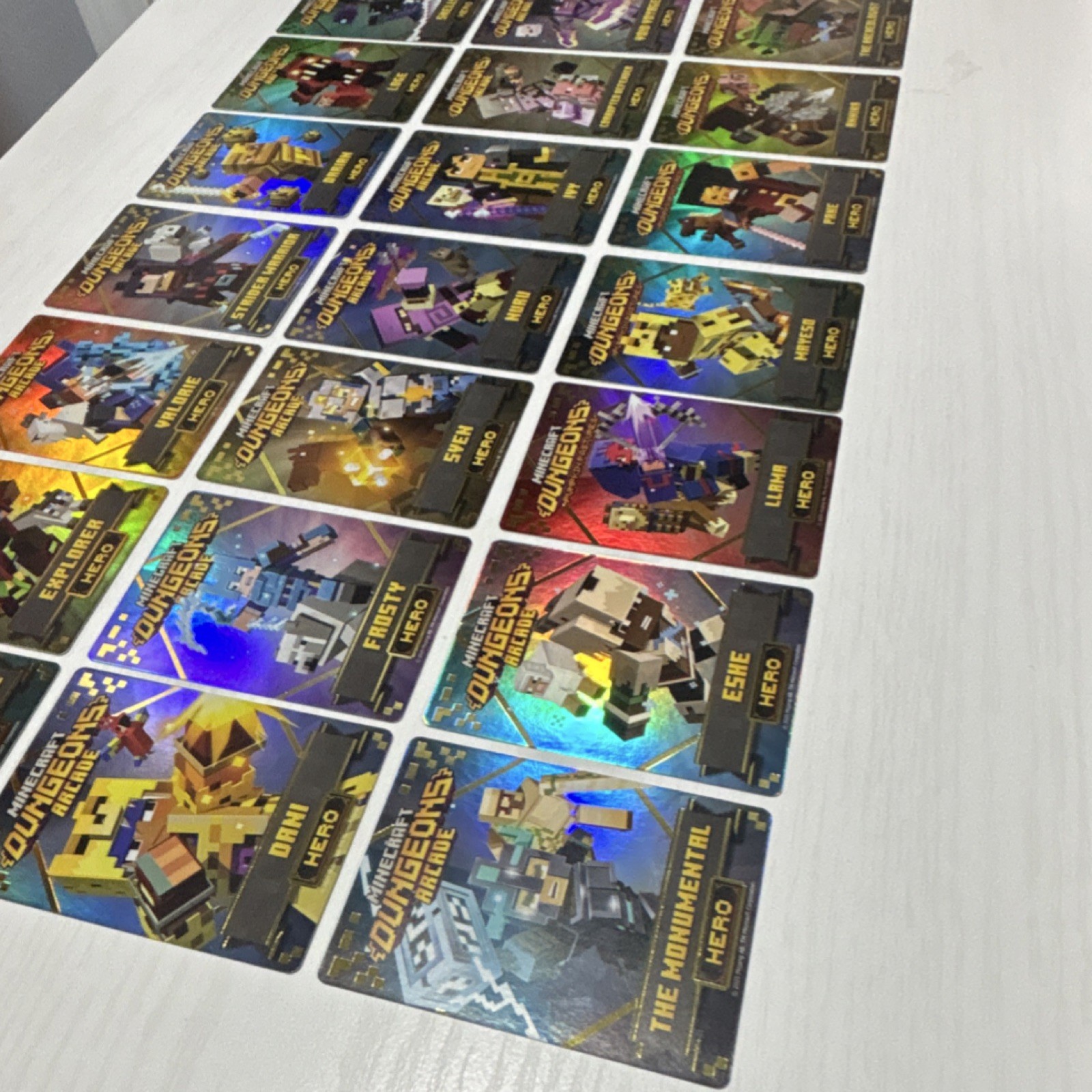Minecraft Dungeons Arcade ALL HERO FOIL Cards Includes #144 CHICKEN JOCKEY GOLD