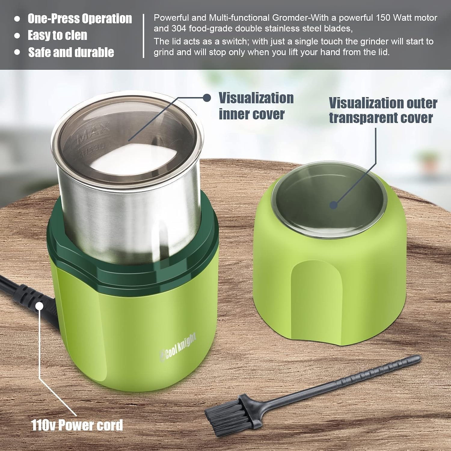 Multi-Functional Electric Grinder – Stainless Steel Herb, Spice & Coffee Grinder