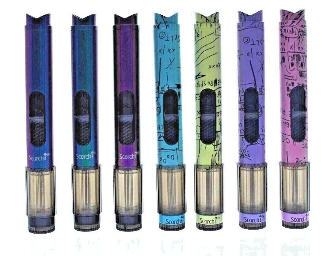 SCORCH 6.25″ TORCH-61734- PENCIL TORCH SEE THRU BUTANE -CHOOSE COLOR!!