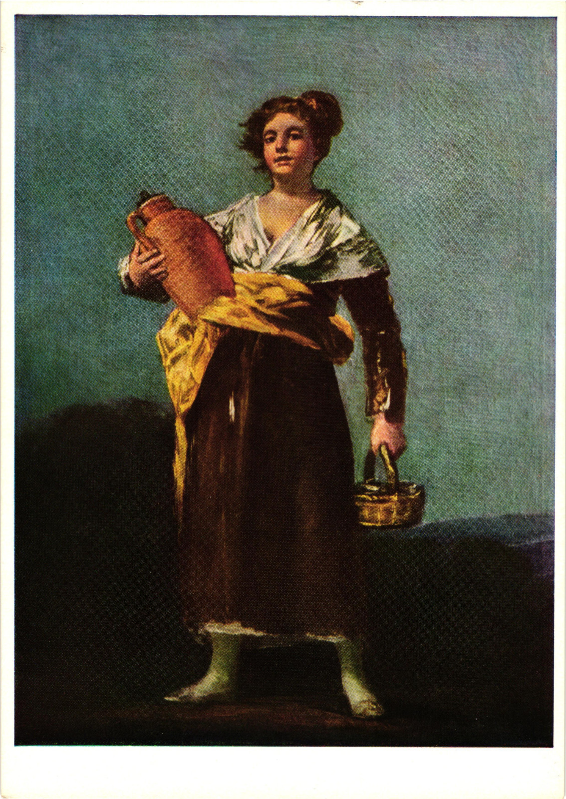 Woman Carrying Water – Francisco Goya Postcard Unposted