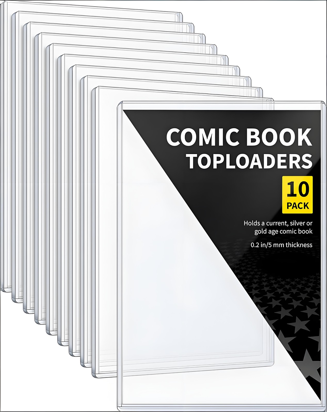 10 Pack Comic Book Top Loaders Protector Hard Case Sleeve Silver Fast US Ship