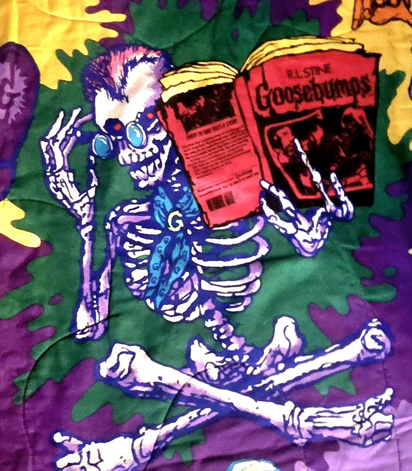 Vintage Goosebumps Comforter Blanket 90s Reversible RL Stine