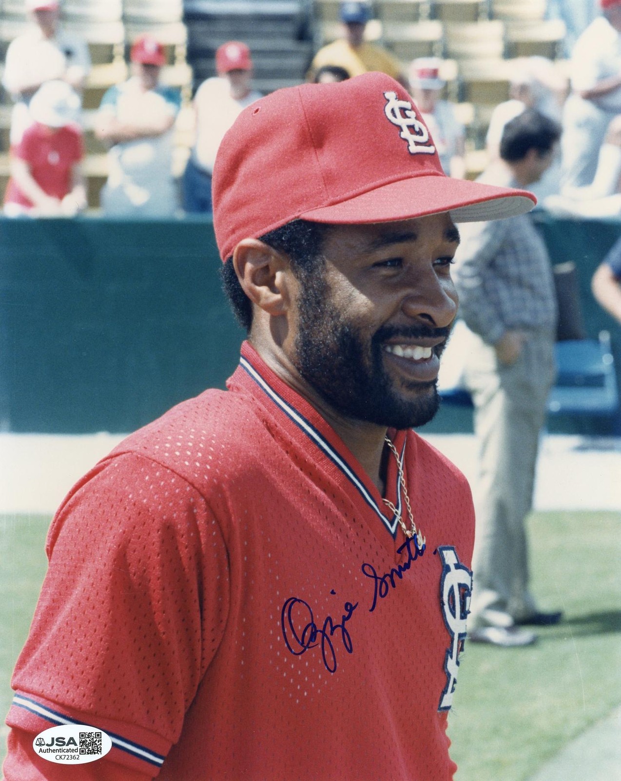 Ozzie Smith Autographed 8×10 Photo JSA CK72362