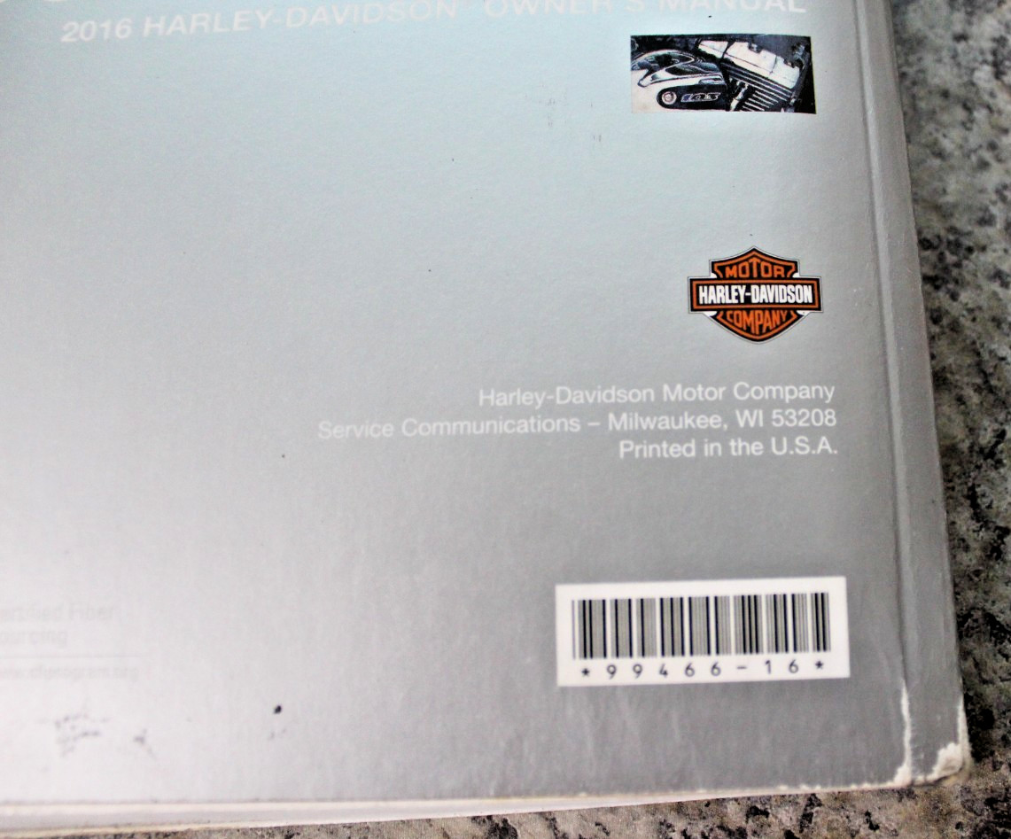 2016 HARLEY-DAVIDSON TOURING MODELS OWNER’S MANUAL #99466-16