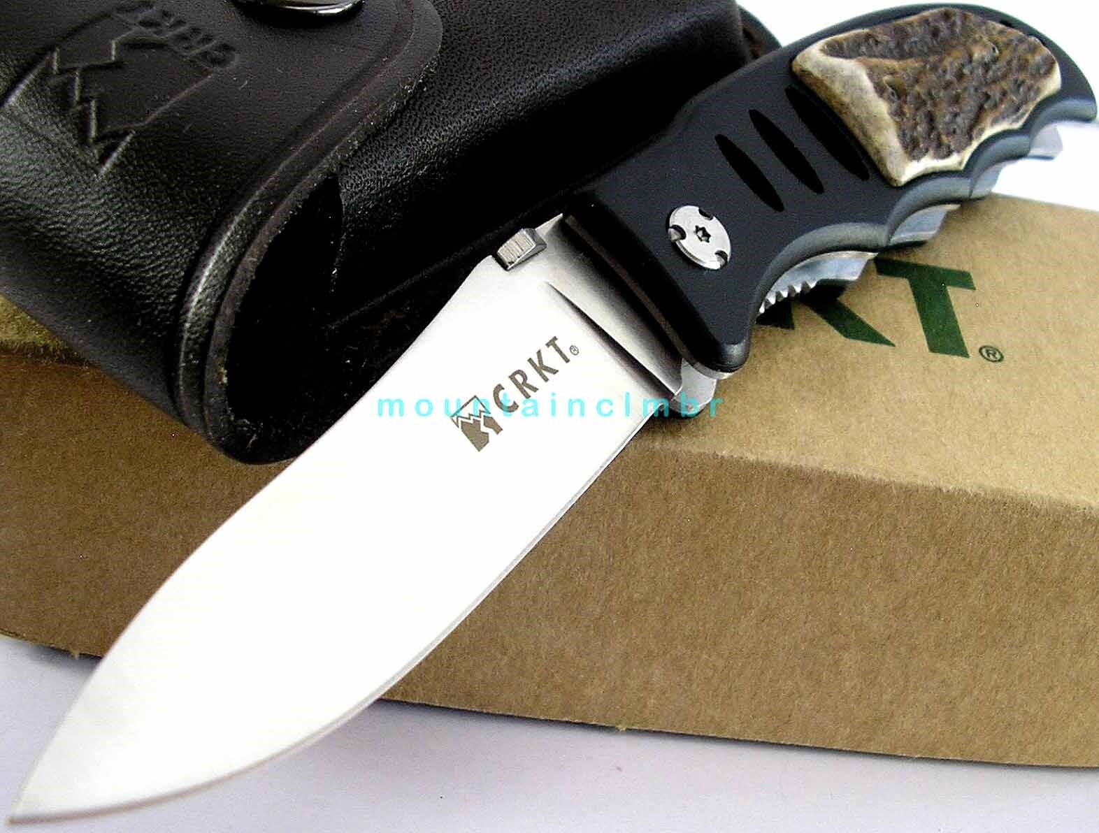 CRKT RARE OLD VERSION Lake Sentinel LAWKS Stag 7.75/4.25/3.5 Knife Sheath 7122S