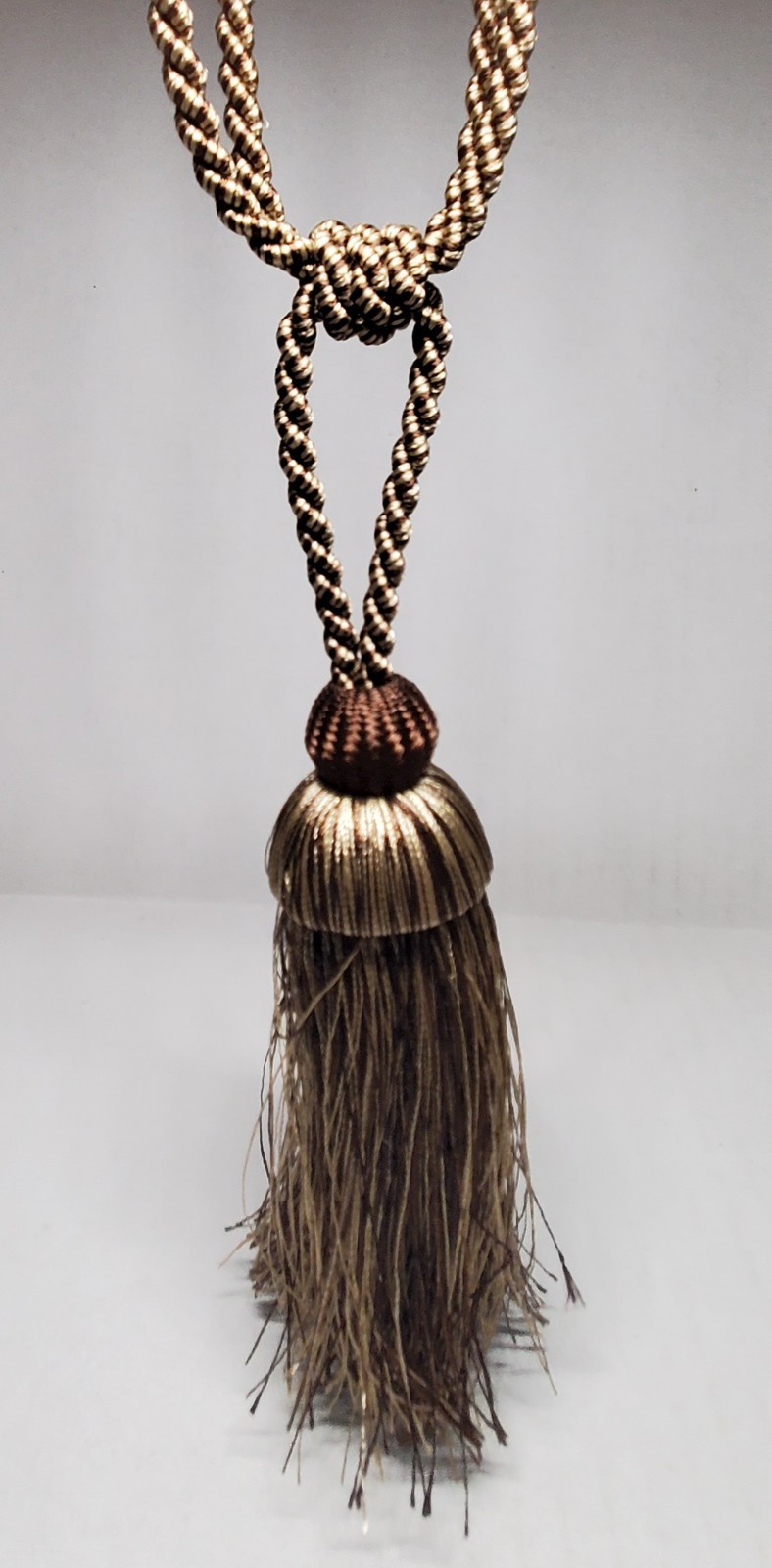Tassel Tieback by Kenney 100% Polyester ( Qty 8 ) Chocolate, Bronze & Gold