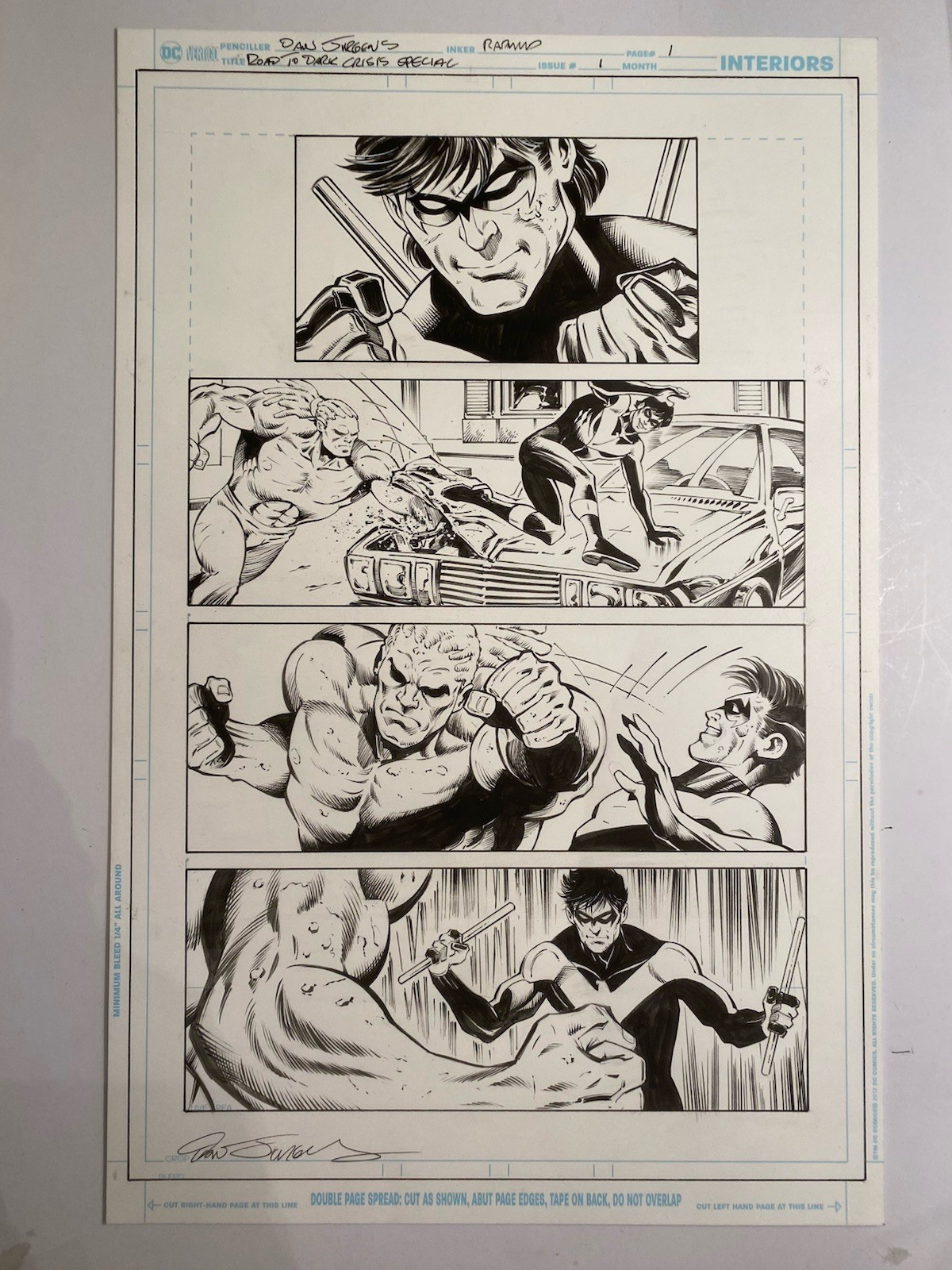 Justice League: Road To Dark Crisis 1 Pg 1 Original Art By Dan Jurgens / Rapmund