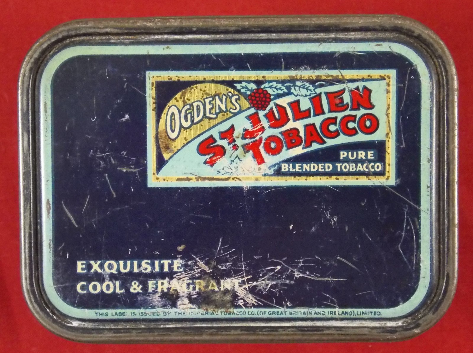 Vintage Ogden’s St. Julien Tobacco Tin Imperial Tobacco Co. England & Ireland