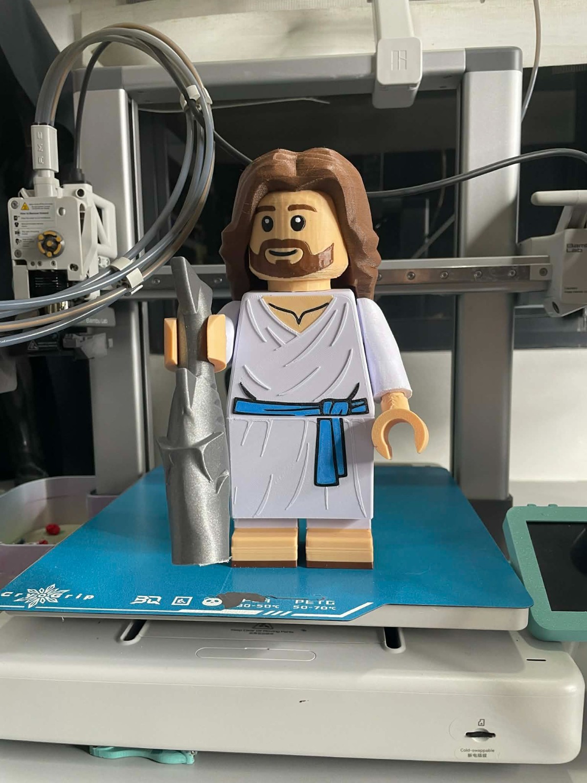 Brick Jesus XL Brick Figure 8 inches tall 3D Printed Lego Inspired
