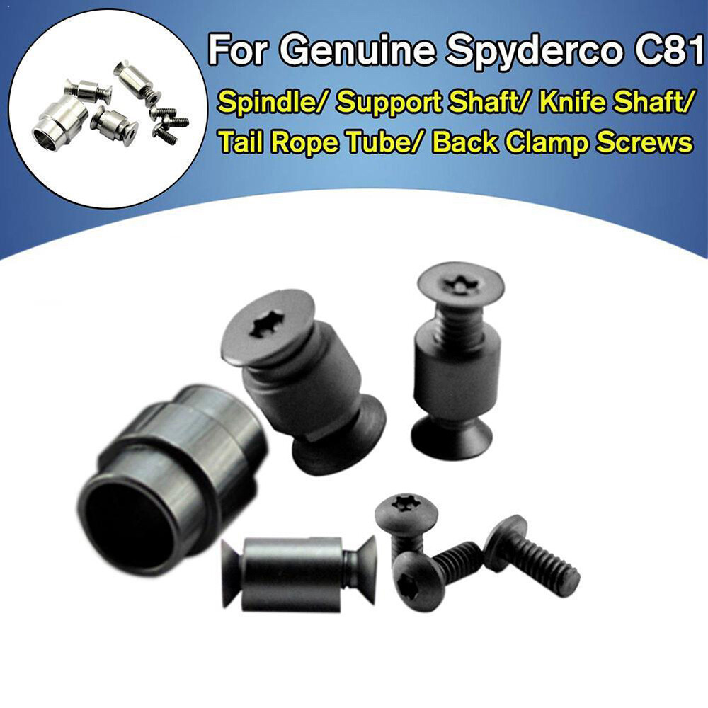 Black Blue Titanium Screw, Pivot, & Lanyard kit for Spyderco Paramilitary 2 EL