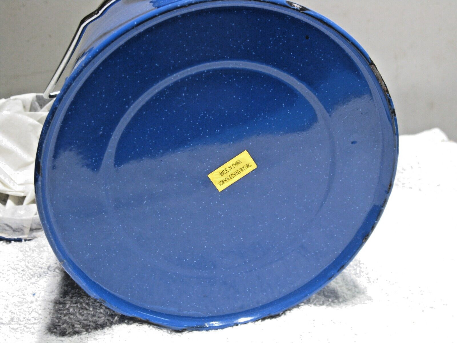 Blue Speckled Enamelware Camping Percolator Coffee Pot