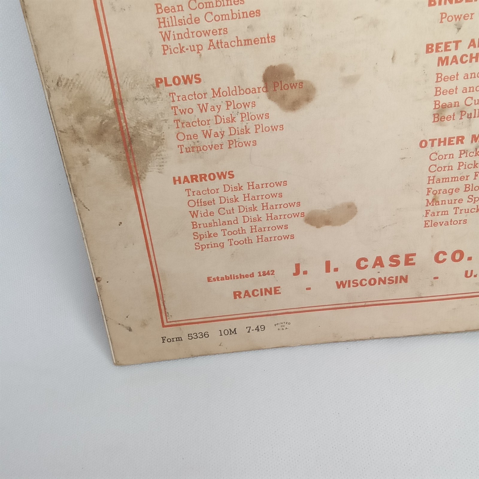 Antique 1940s Case Operators Manual Ninth Edition Model A Combine New Arrival