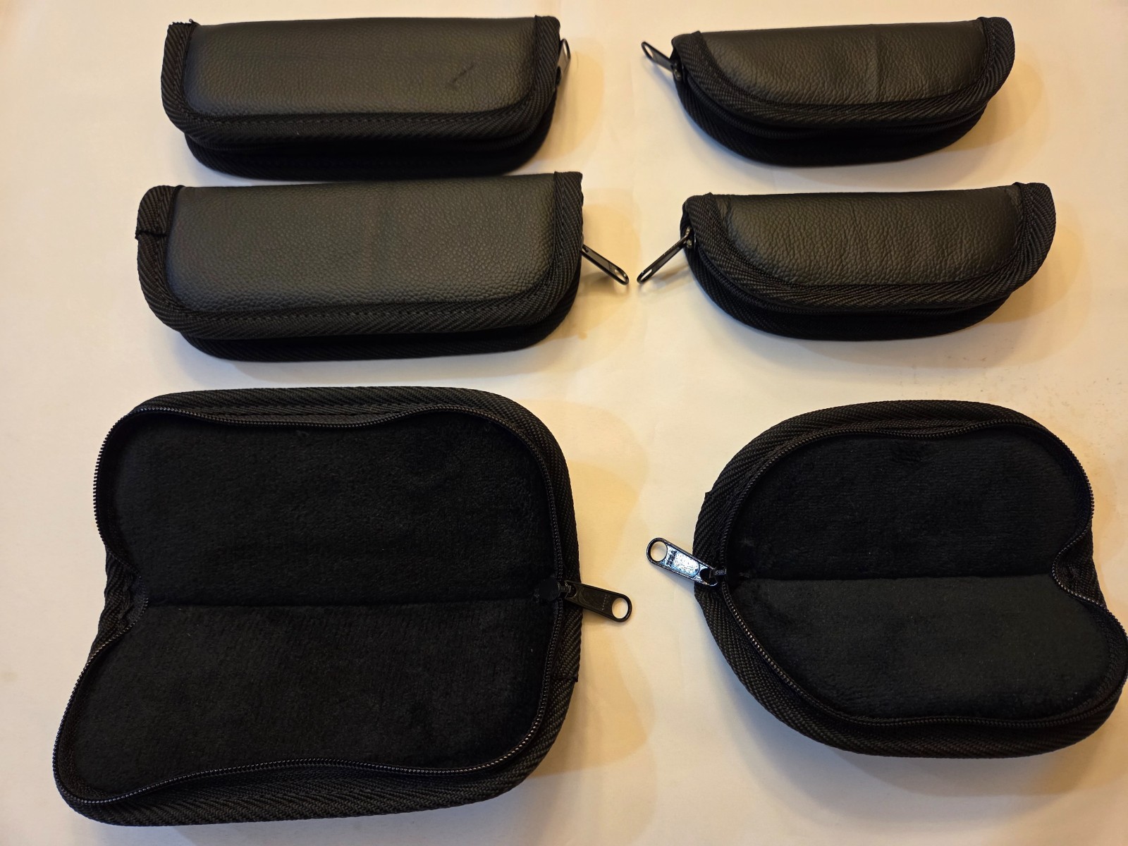 LEATHER KNIFE POUCH – ZIPPERED WITH PLUSH INTERIOR – HAND MADE IN THE USA