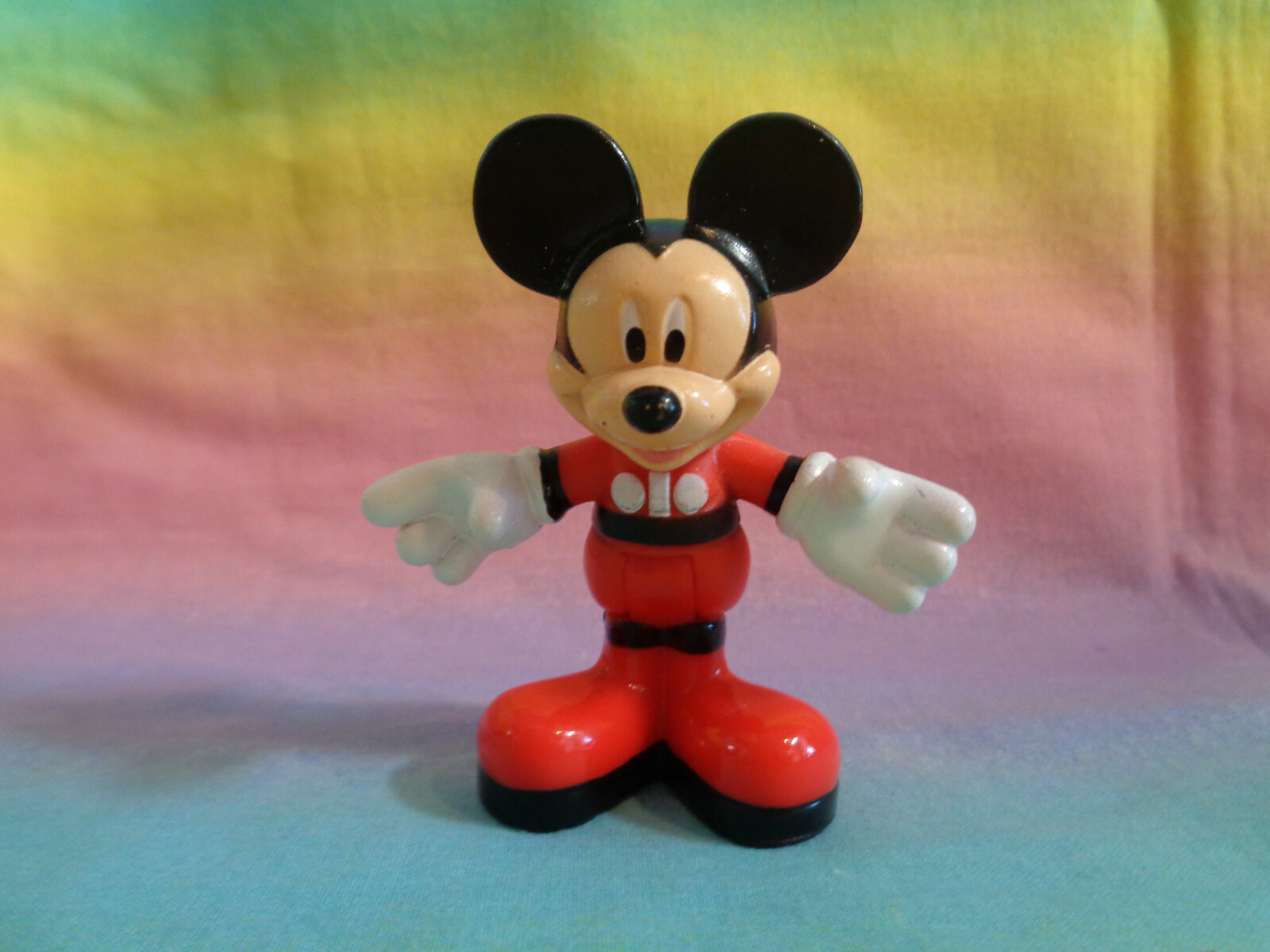 2010 Disney Mickey Mouse Clubhouse Red Suit Mickey Figure Bends at Waist