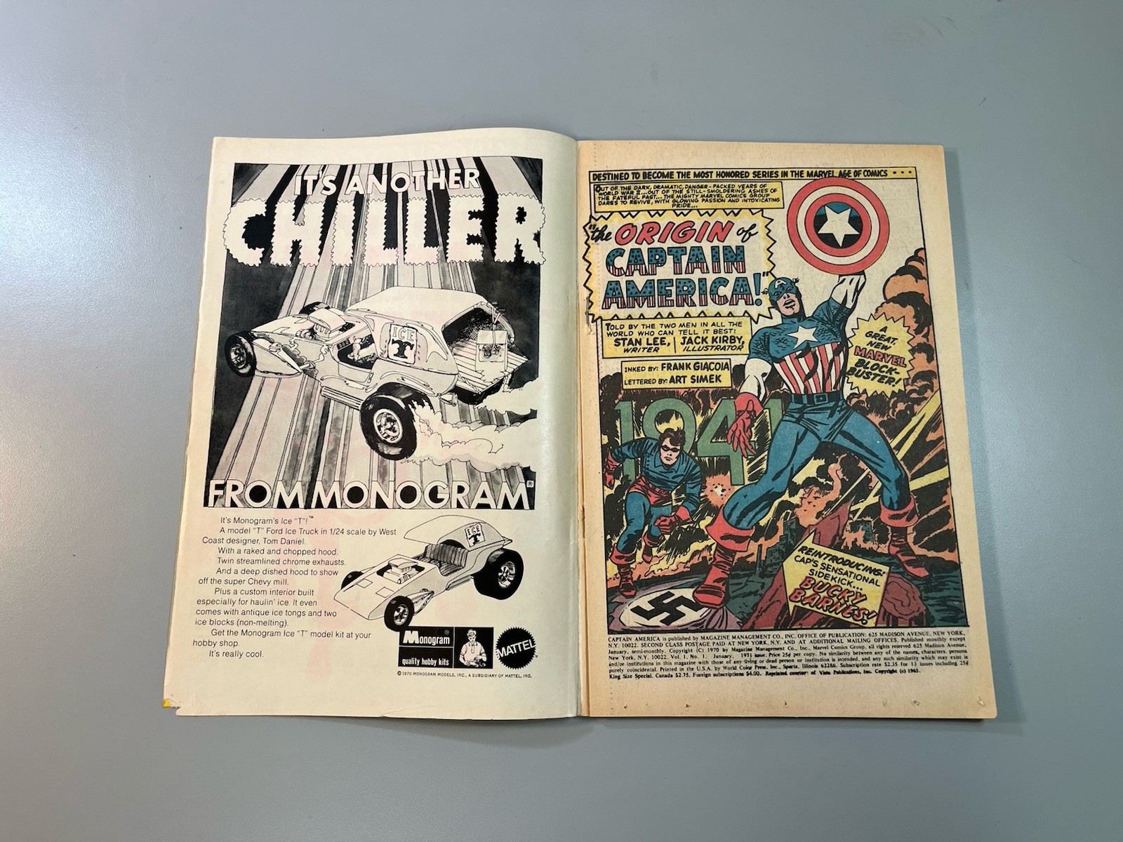 Captain America King-Size #1 1970 🔑Origin Cap retold/Severin Cvr/Kirby interior
