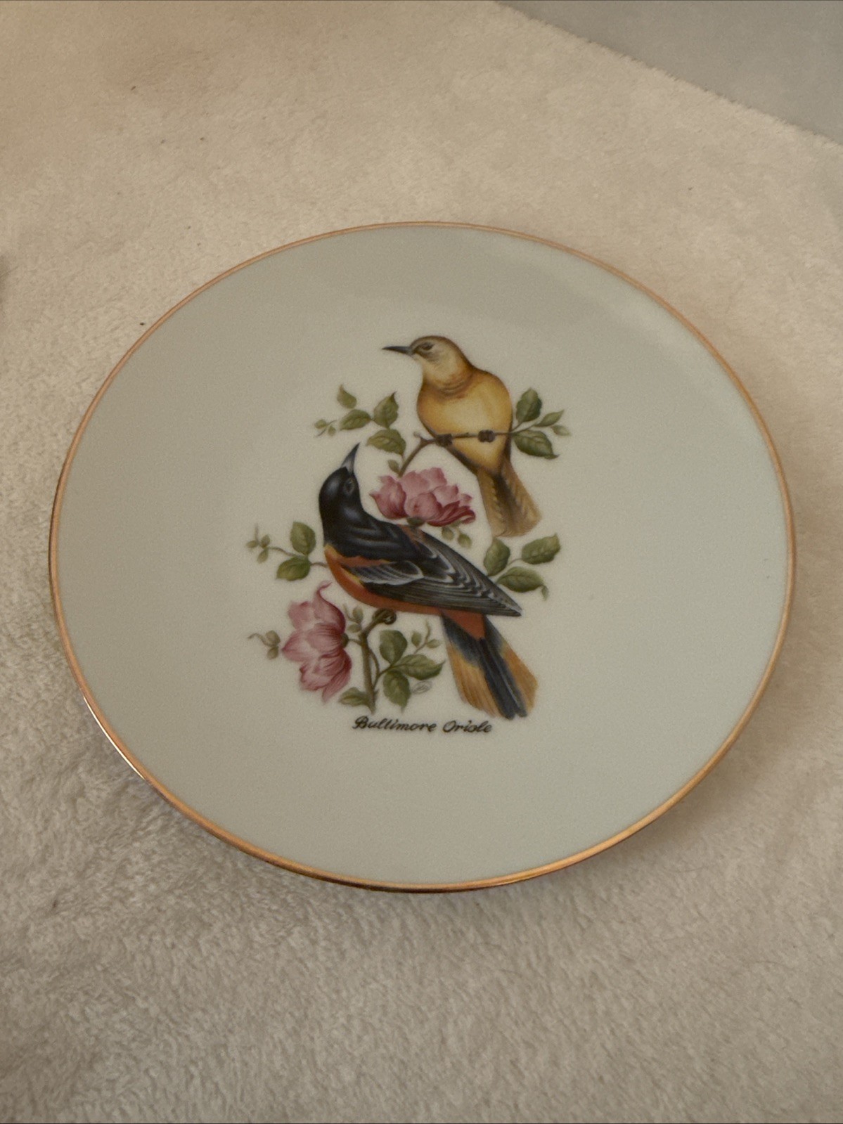 Bareuther Baltimore Oriole Plate Bird FRN
