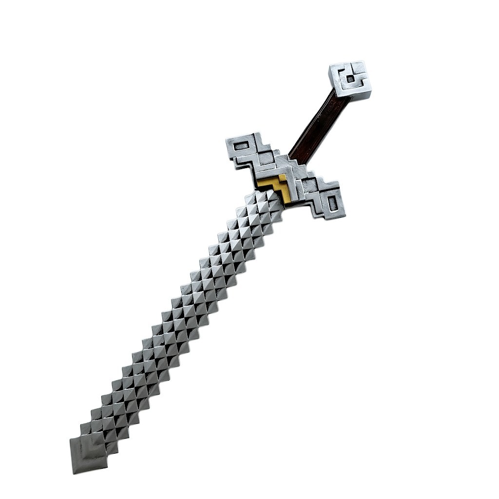 35.83in Perfect Anime Replica Diamond Sword’s Block Pixel Texture Cosplay/Collec
