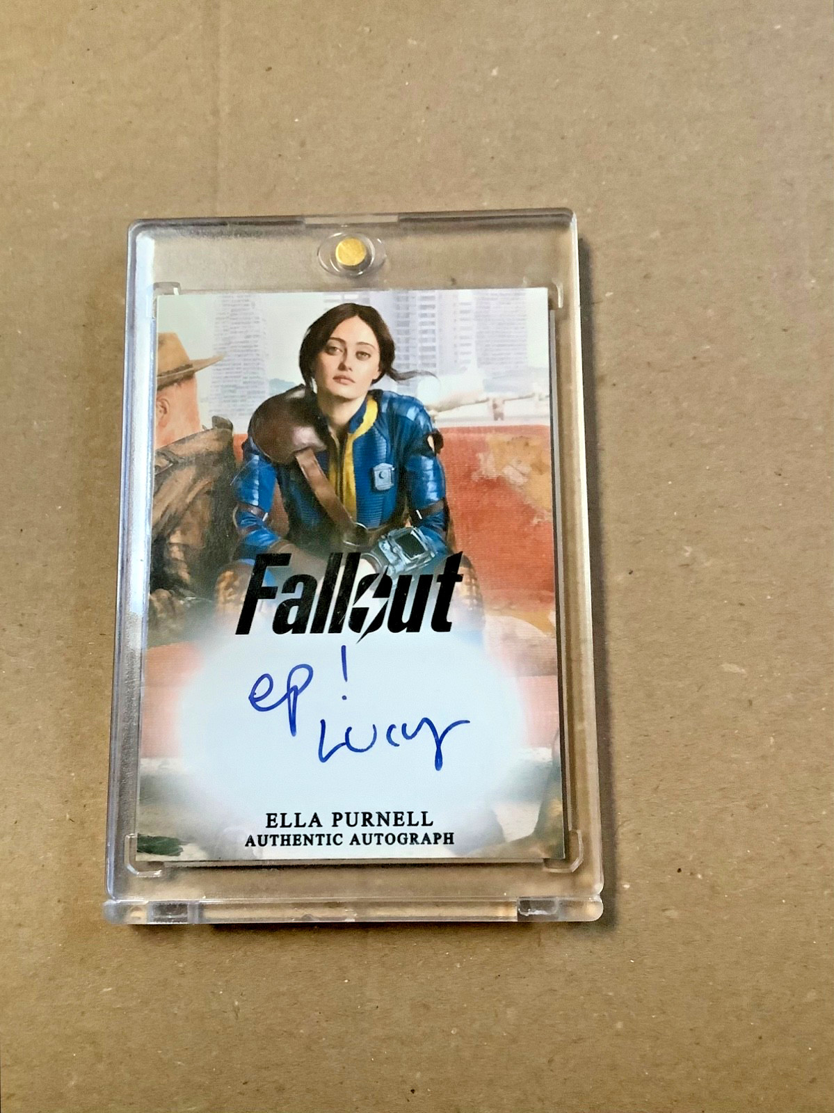 ELLA PURNELL SIGNED AUTOGRAPHED CUSTOM FALLOUT CARD CHARACTER NAME LUCY COA JSA