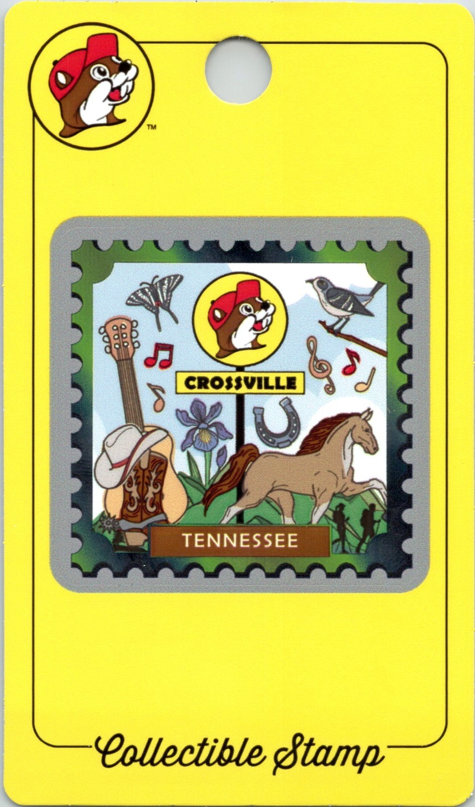 Buc-ee’s Collectible Sticker Passport Stamp – Crossville Tennessee Store