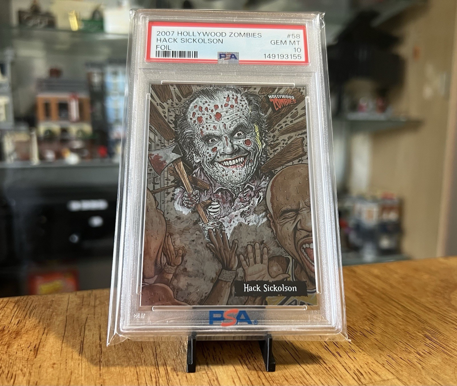 Rare PSA 10 Hack Sickolson FOIL Jack Nicholson 2007 Topps Hollywood Zombies #58