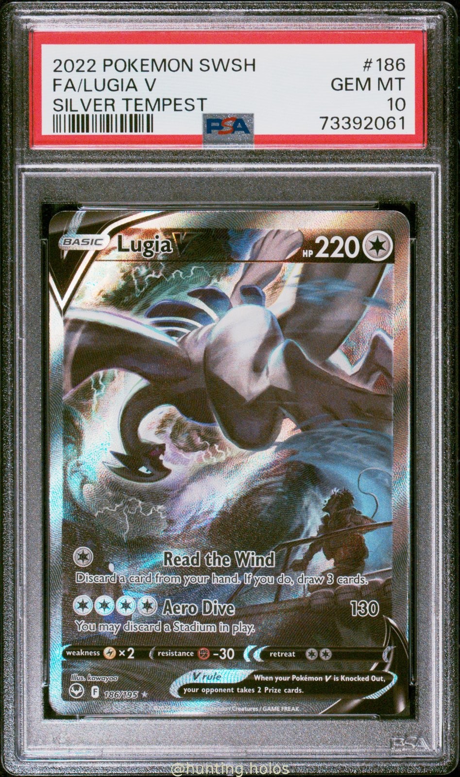 Lugia V 186/195 PSA 10 Silver Tempest Alt Art Pokemon