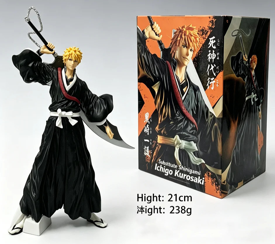 21cm Bleach Ichigo Aizen Hitsugaya PVC Anime Action Figure Collectible Toy