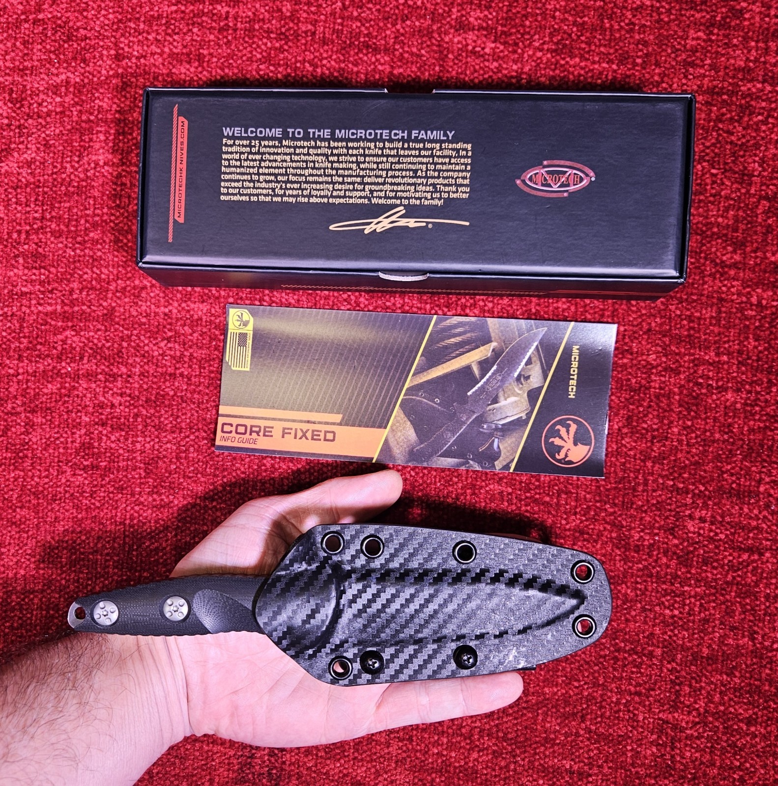 MicroTech Arbiter Full Tang Fixed Blade Knife M390 Drop Point Blade W/Sheath New