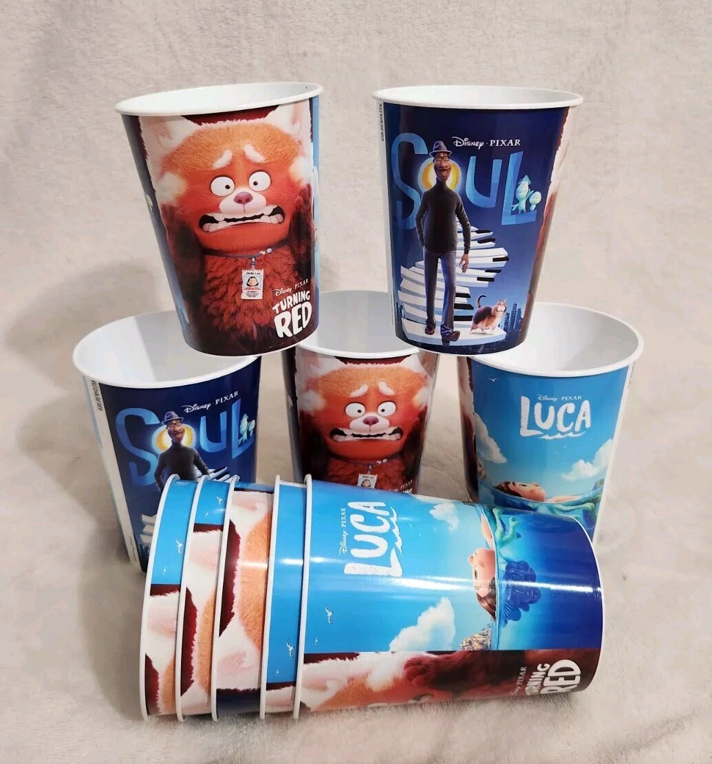 AMC EXCLUSIVE DISNEY PIXAR CHILDREN’S CUPS SOUL LUCA TURNING RED KIDS PARTY 10