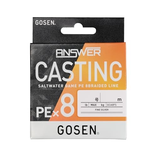 Gosen Answer Casting Pe X 8 150M Fine Silver 0.8 (16Lb)_
