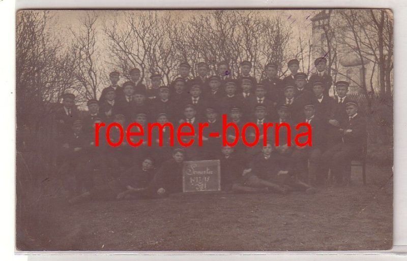 44785 Photo Studentika Postcard Vogelsgrün in the Vogtland Semester 1917/1918