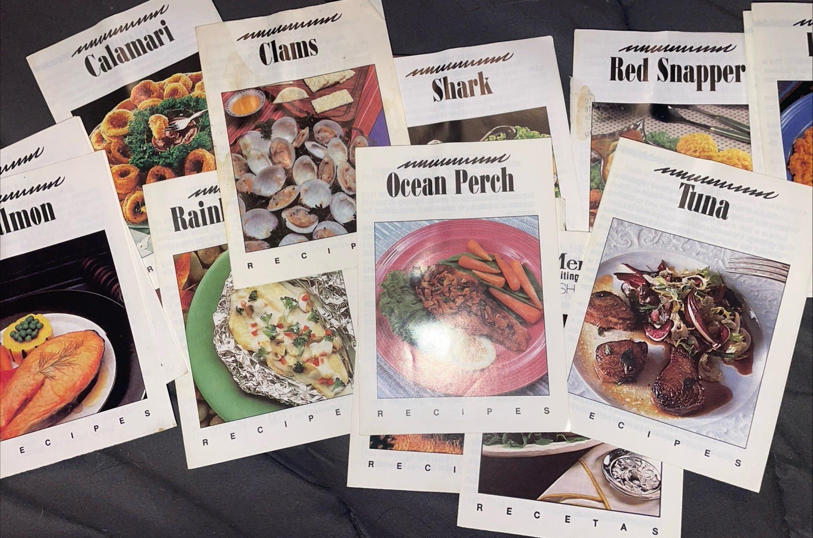 3×4 Grocery Store Seafood Recipe Pamphlets 1990s