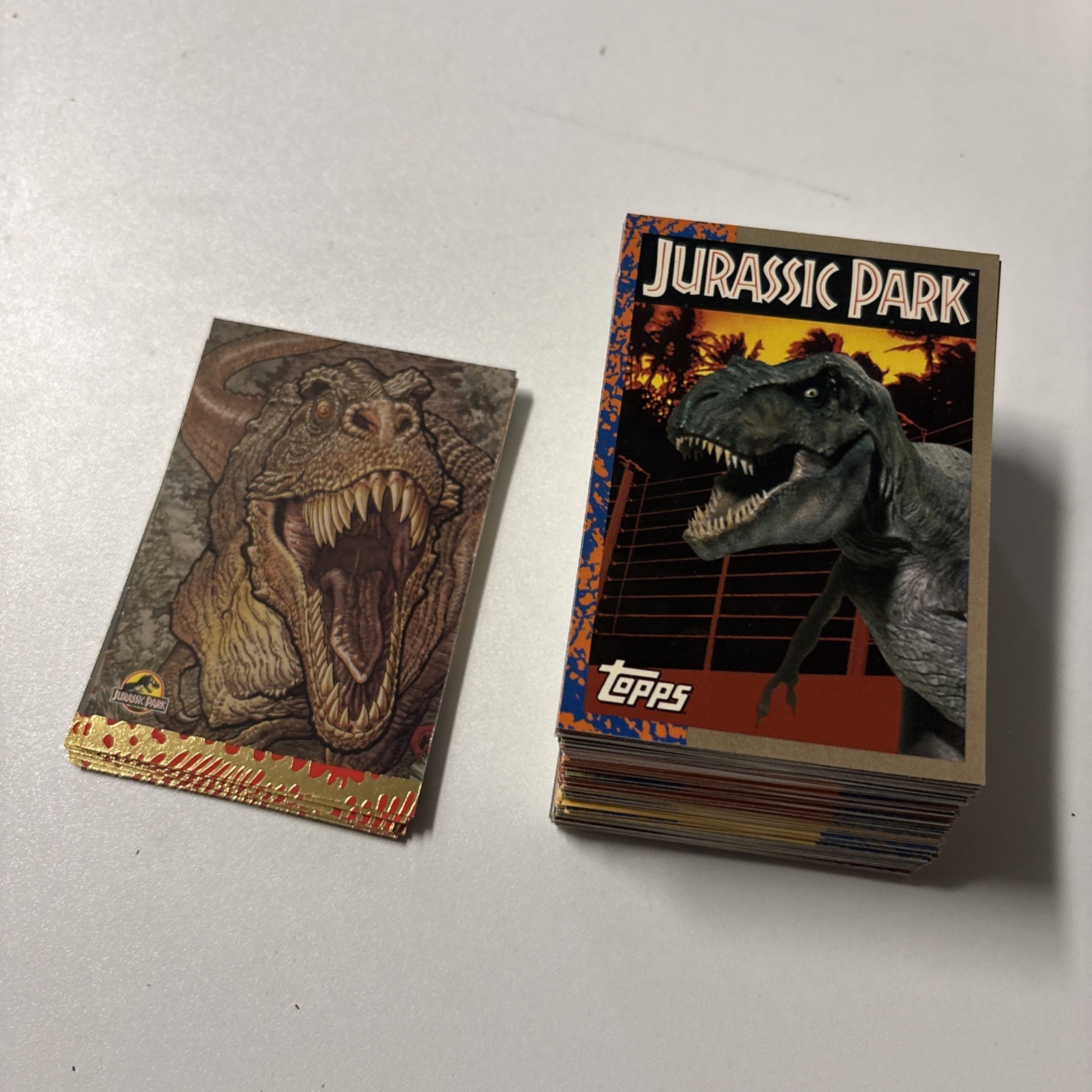 1993 Topps Jurassic Park DELUXE GOLD Parallel Complete 88 Card Set + 10 Inserts