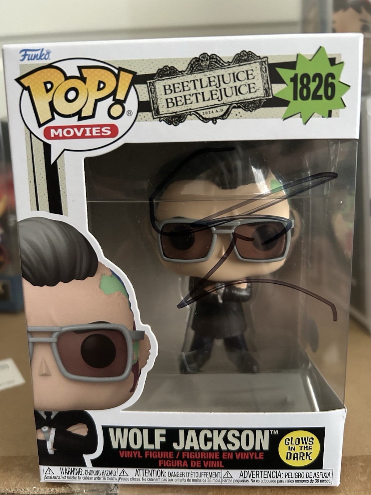 Funko Pop! Beetlejuice 2 Wolf Jackson GITD Vinyl Figure #1826 with Protector